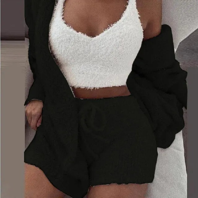 Luxe Pluizige Pyjama set