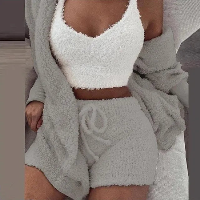 Luxe Pluizige Pyjama set