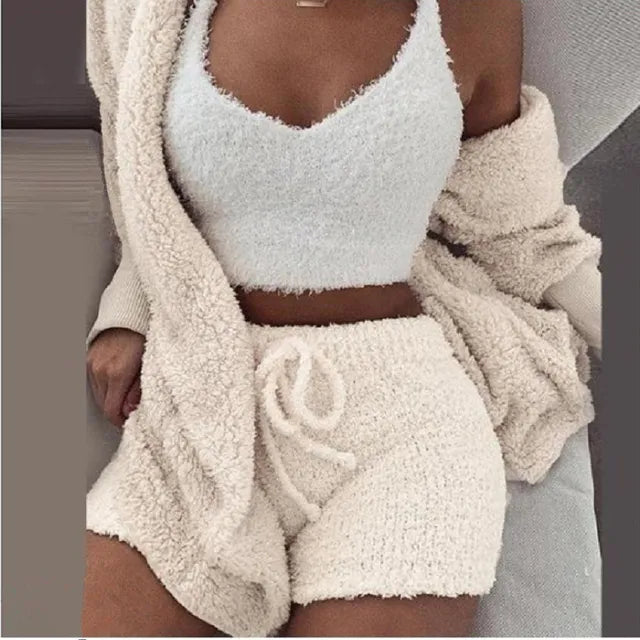 Luxe Pluizige Pyjama set