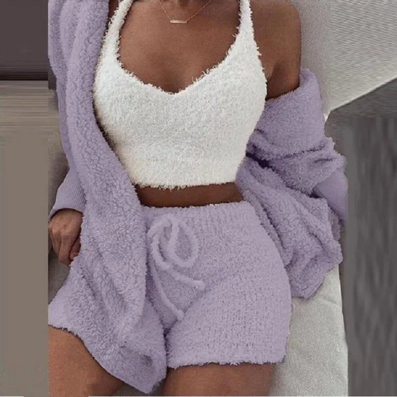 Luxe Pluizige Pyjama set