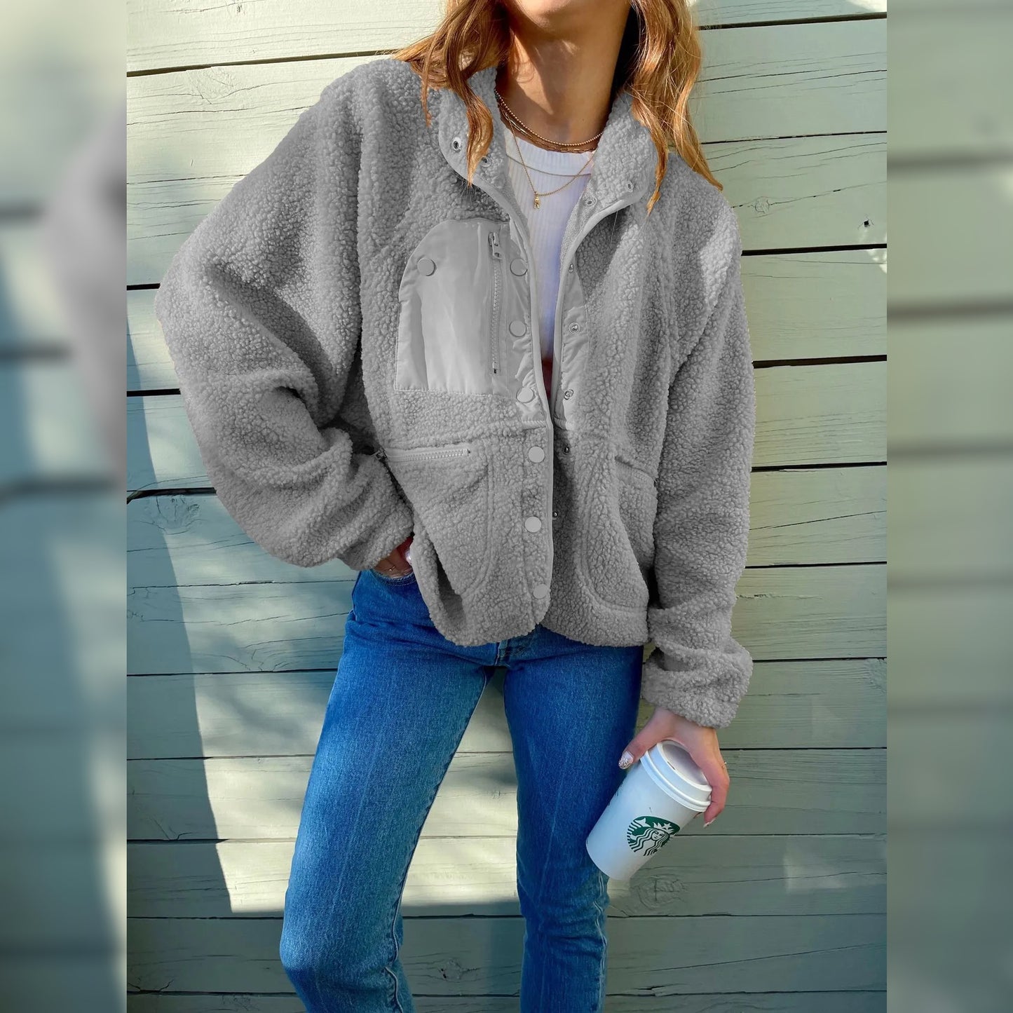 Nieuwe Elegante Fleece Jas