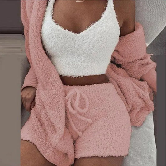 Luxe Pluizige Pyjama set
